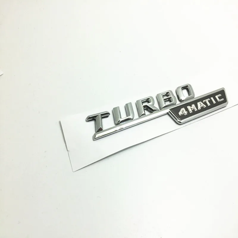 Хромированная наклейка 4matic для Mercedes Benz с логотипом Turbo эмблема автомобиля
