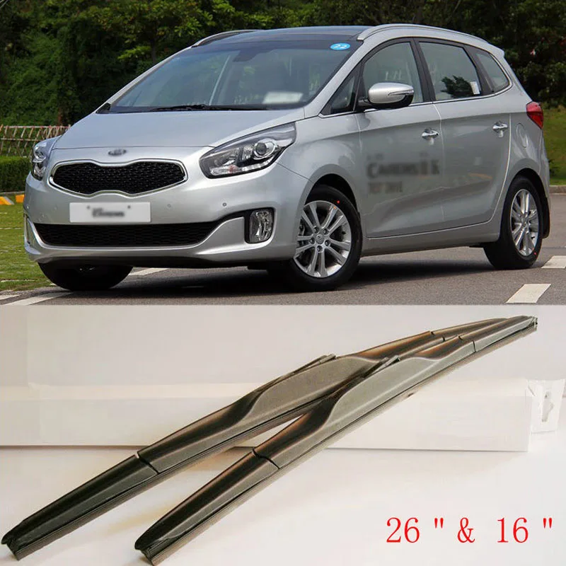 Аэродинамические бескаркасные резиновые стеклоочистители для U Hook Kia Carens 2009-2011 |