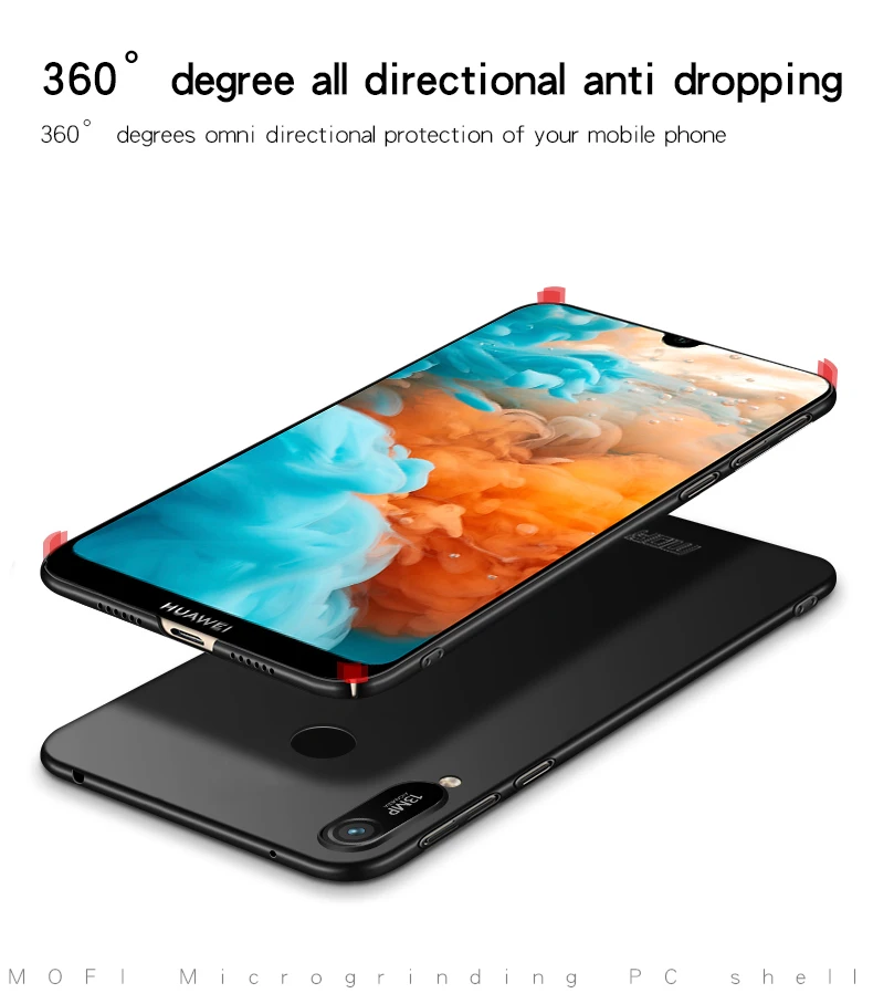 MOFI для huawei Y6 чехол Чехол PC пластиковый жесткий чехол для телефона для huawei Y6 Prime задняя крышка противоударный защитный щит
