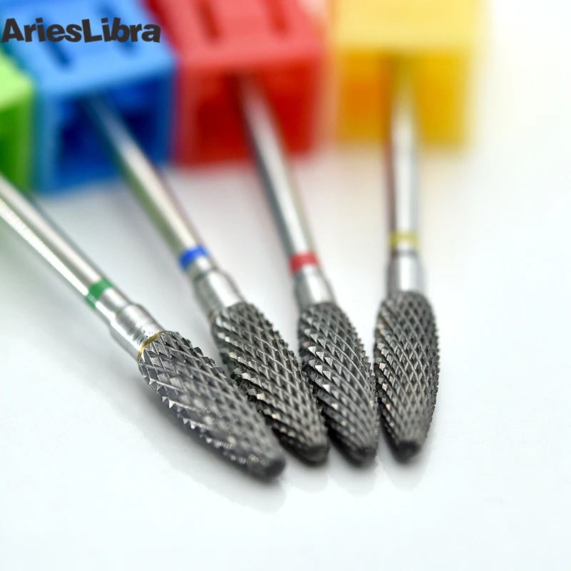AriesLibra 1 шт. твердосплавное сверло для ногтей, дрель для маникюра, педикюра, фреза для маникюра, вольфрамовые ногти, искусство