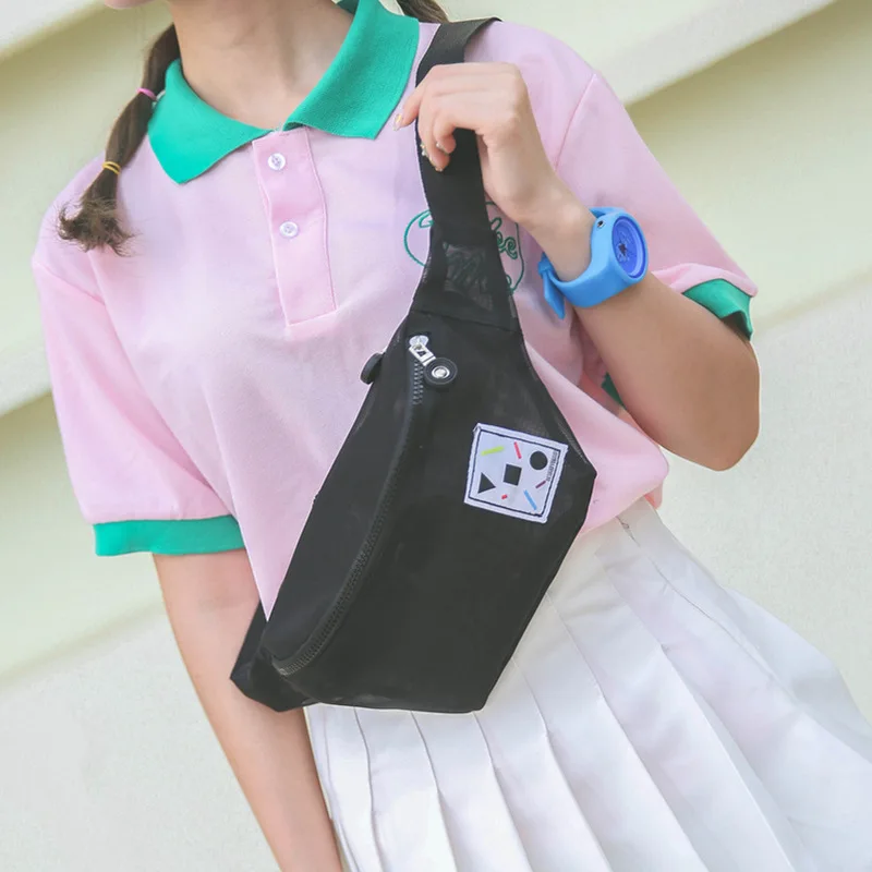 Adiyate сетки Прозрачный поясная сумка прозрачная ткань сетка для Для женщин