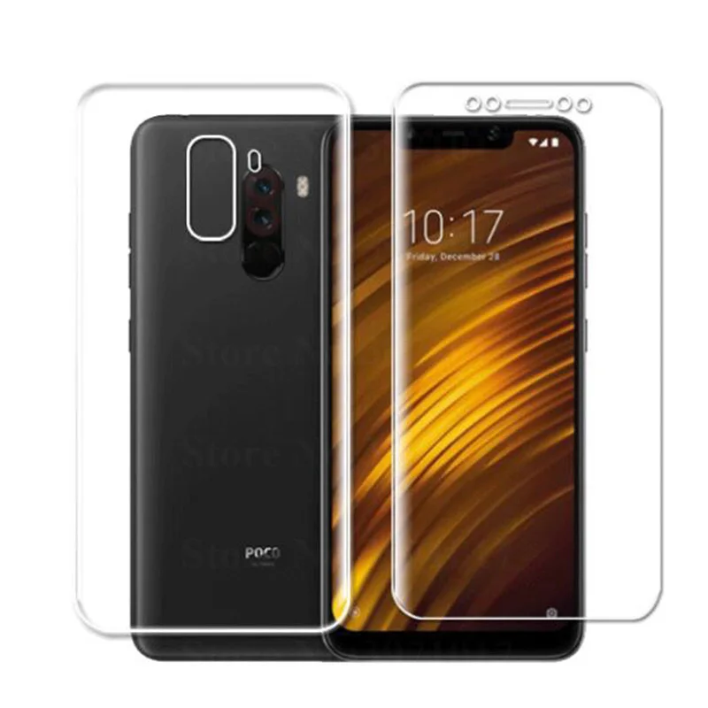 OriWood Прозрачный передний и задний Экран протектор дляxiaomi Pocophone f1 3D полное