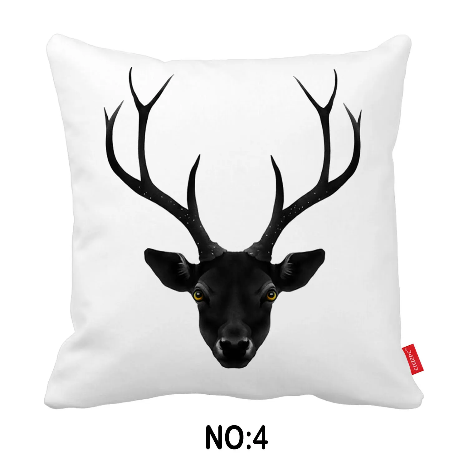 Акварель Рога лося Черный Олень жираф печати автомобиля декоративные Пледы