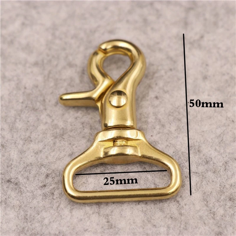 50x25mm Твердый латунный коготь Омаров застежка-молния кольцо защелкивающийся крюк тесьма обвязка собачий ошейник кожаный ремень diy ремесло тройники аксессуары - Цвет: 50x25mm
