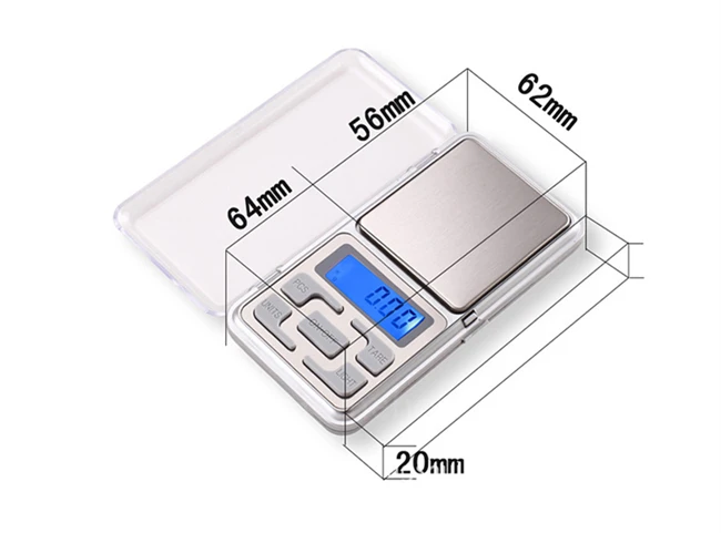 Цифровые Мини-весы с ЖК-дисплеем точные 4 единицы измерения 500 г/0 1 г на английском