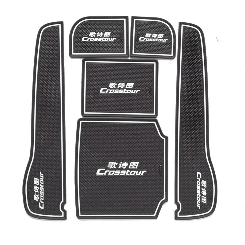 6Pcs Lot Car Interior Upholstery For Honda 11-12 Crosstour Rubber Mat Accessories Non-Slip Auto |