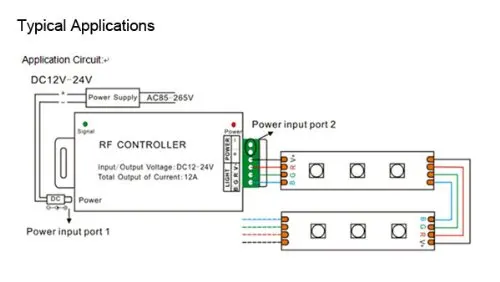 Беспроводной rgb-контроллер для светодиодной ленты алюминиевый корпус 20 клавиш