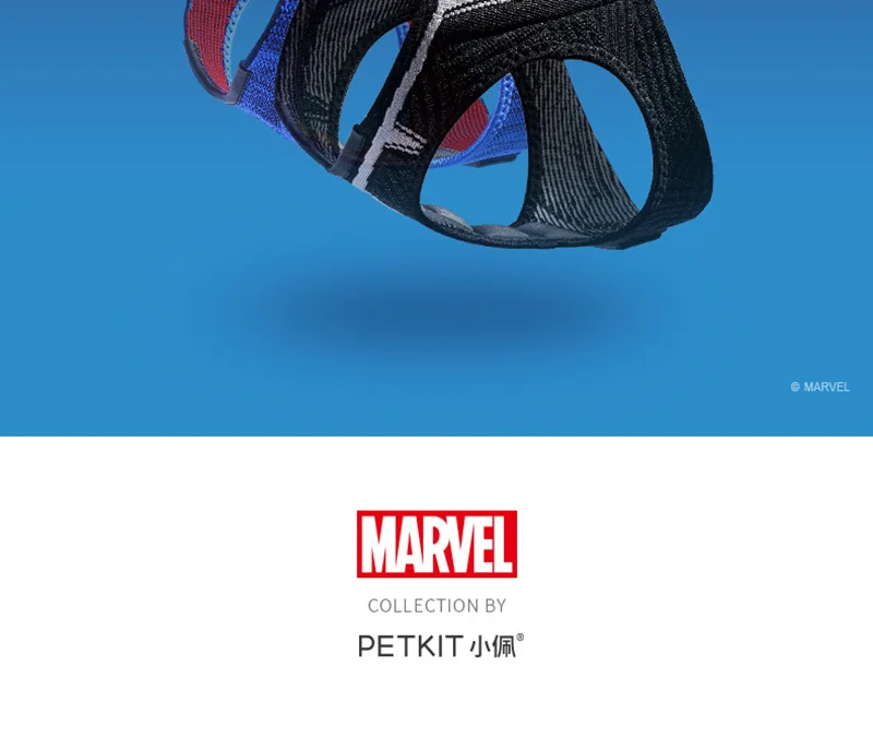 Petkit поводок для собак, жилет, не тянется, поводок для собак, мягкий Регулируемый для маленьких и больших, браслет для собак, Marvel, Мстители, товары для собак