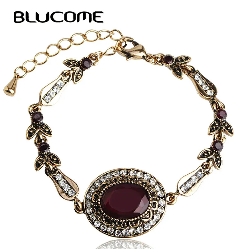 Blucome Vintage смолы браслеты женщины руки Аксессуары Bijoux Браслет Женские ювелирные