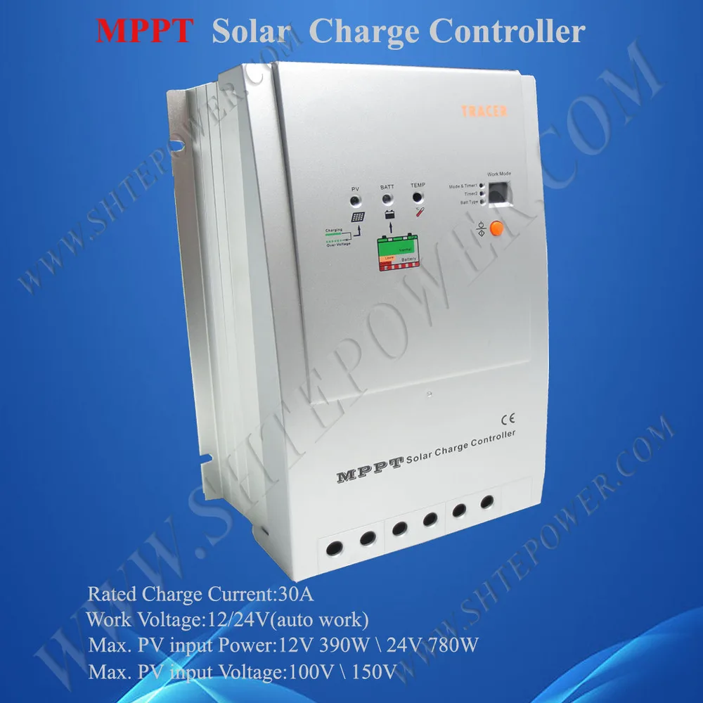 MPPT регулятор солнечной батареи 30A max 150v вход 12/24v автоматическое распознавание