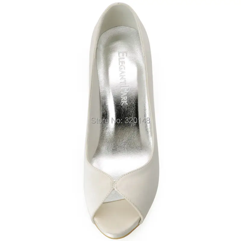 ElegantPark/женские туфли-лодочки подружки невесты на платформе с открытым носком