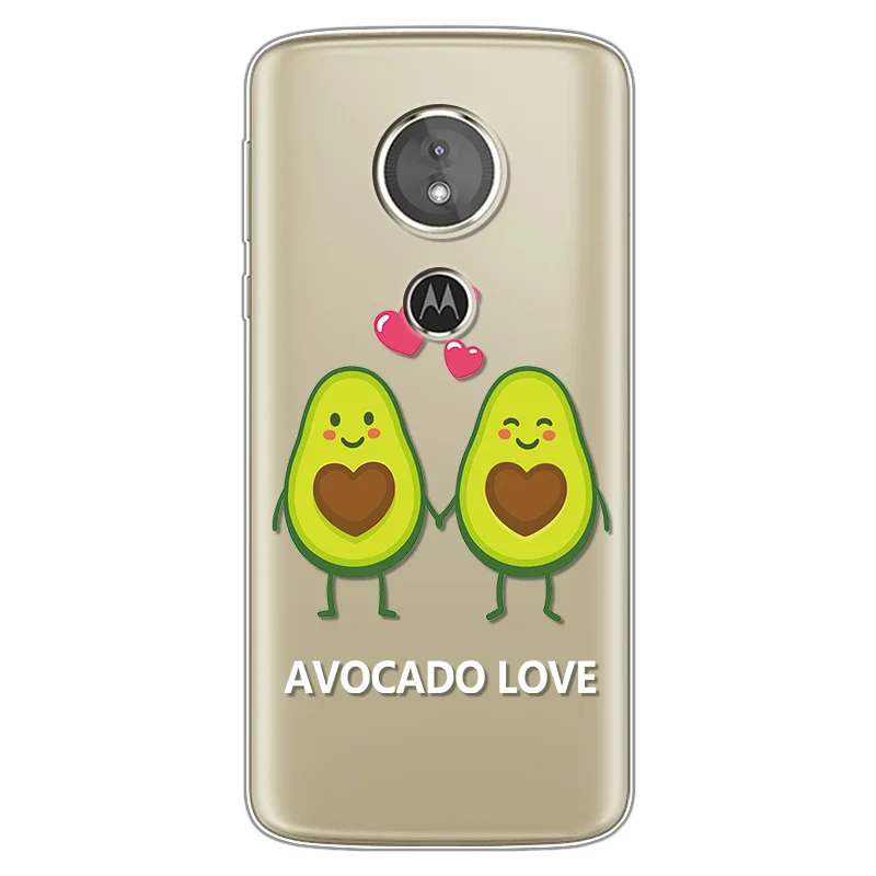 2nygxiao Забавный прозрачный чехол авокадо для Motorola Moto G7 power C E4 E5 G4 G5 G5S G6 Plus G3 G4 G6 Z Z2 Z3 E5 G7 Play Go One мягкий чехол-накладка - Цвет: 2nygxiao