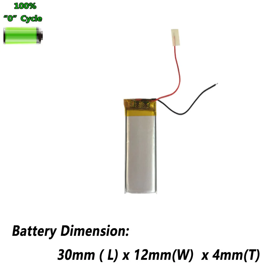 

Li-polymer 100mAh 401230 Battery For Smart Watch Speaker MP4 Bluetooth headset Recording Pen Sports Headphone Accumulator AKKU