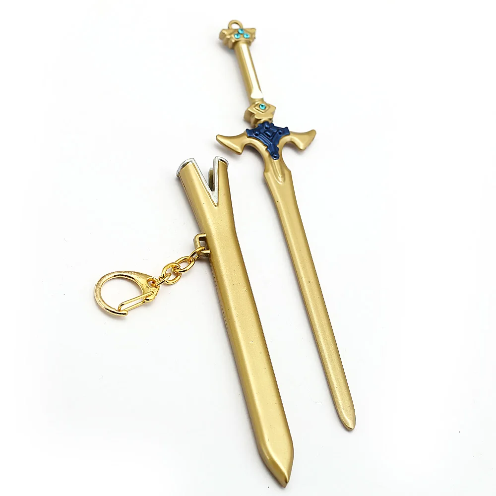 Новый Меч Арт брелок &quotонлайн&quot золото металл сплав 12 см кольцо вентиляторы