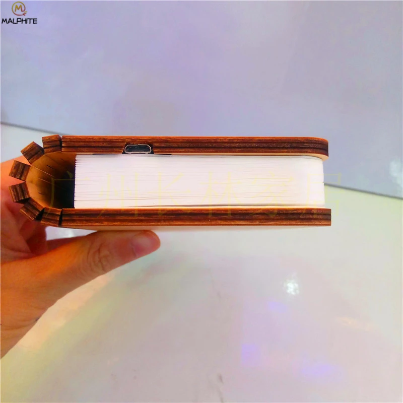 Складная деревянная лампа для книг светодиодный ночник с USB-зарядкой красочная