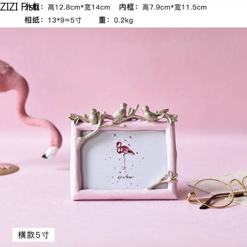 Скандинавский стиль смолы Прямоугольная Фоторамка семья фото украшения для