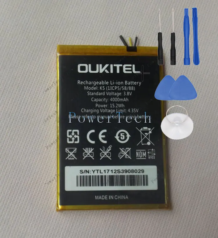 

Сменный аккумулятор oukitel K5, 100% оригинал, 4000 мАч, 5,7 дюйма, мобильный телефон oukitel K5