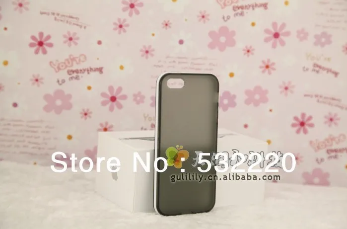 Min order is 10USD! Free shipping Candy-colored TPU matte box jelly color water phone sets for Iphone 5 designs |