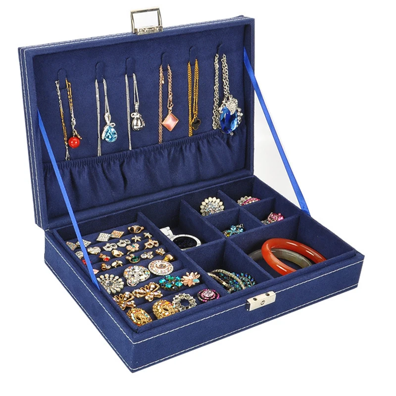 

2018 New Fashion Makeup Jewelry Display Pu Leather Pattern Casket Senior Jewelry Box Organizer Case for Jewelry Storage Gift Box