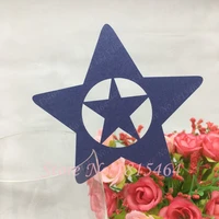 50pcs star place name cards theme banquet wine glass cards birthday baby party table invitation cards event decoration supplies