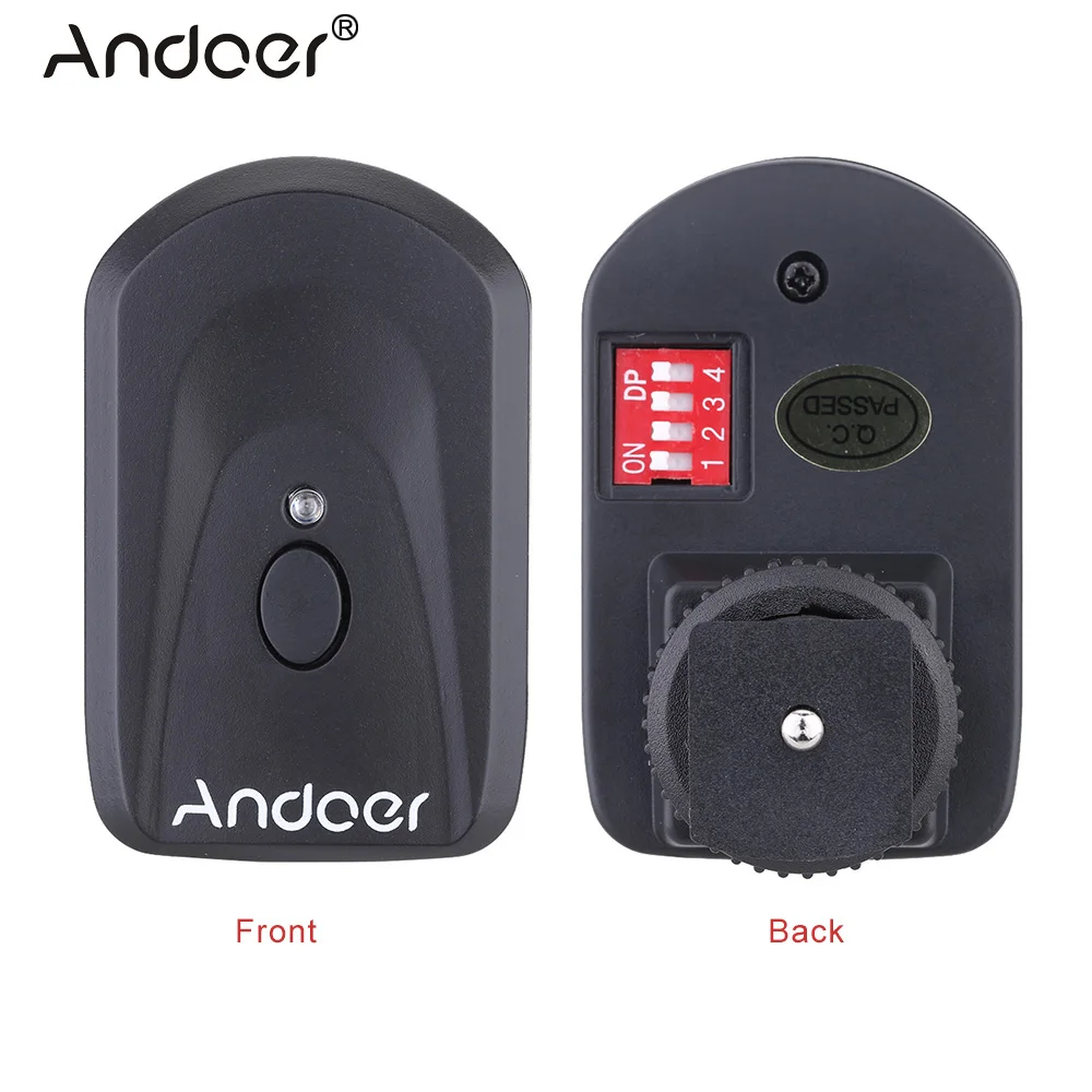 

Andoer PT-04GY 16 Channel Universal hot shoe interface Wireless Remote Flash Trigger Set 1 Transmitter +3 Receivers +1 Sync Cord