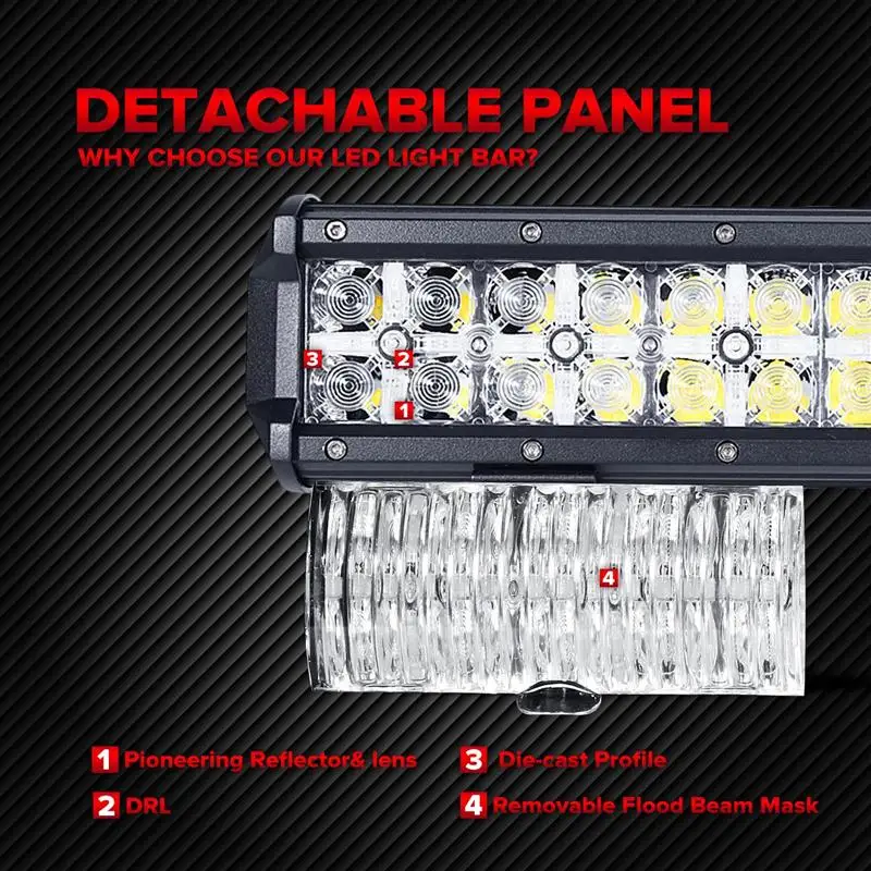 Oslamp Upgrade 7D объектив 1" 28" 3" 40" 4" прямой светодиодный светильник+ DRL Offroad 4x4 Светодиодный рабочий светильник с направляющим кронштейном