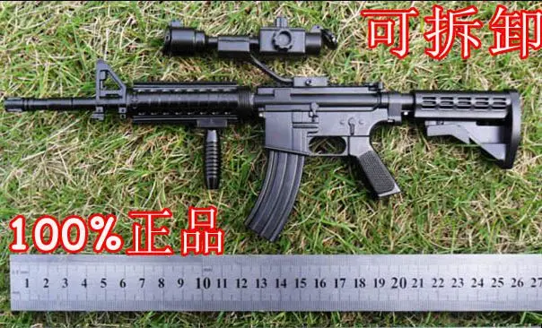 1:3 металлический реквизит в виде пистолета США M4 карабин телескоп вер. Игрушечный