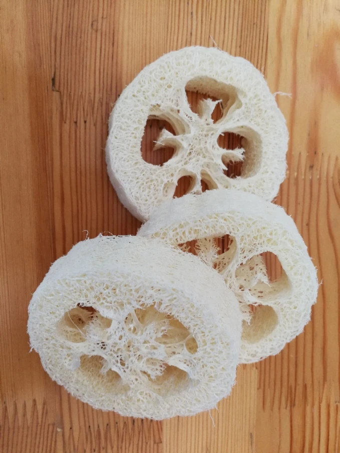 6-7 см шириной 2 см шириной 100 шт./лот натуральный Luffa Loofa ломтик DIY для мыла ручной работы Инструменты, cleanner, мыло для лица держатель не отбеливать