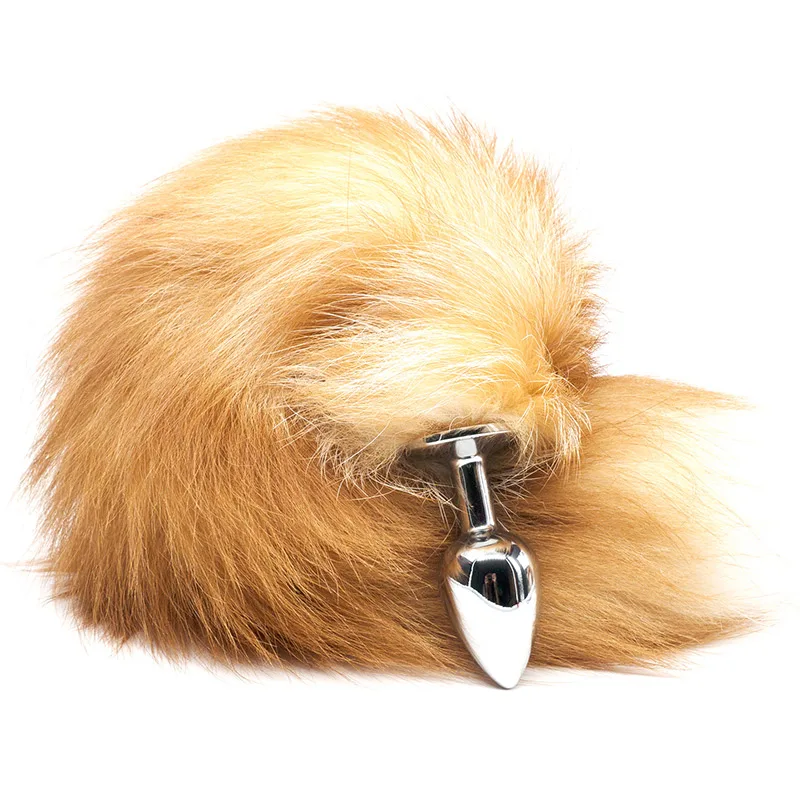 Металлическая Анальная пробка лисий хвост для женщин мужчин пара геев животного