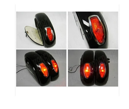 Жесткое седло для мотоцикла сумки багажника багажные огни Honda Yamaha Suzuki Kawasaki