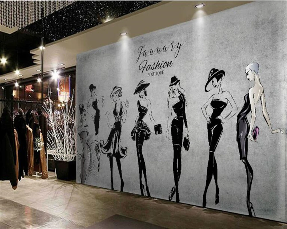 

beibehang papel de parede 3d Wallpaper roll fashion beauty clothing hand-painted modern wallpaper decorative mural 3d wallpaper