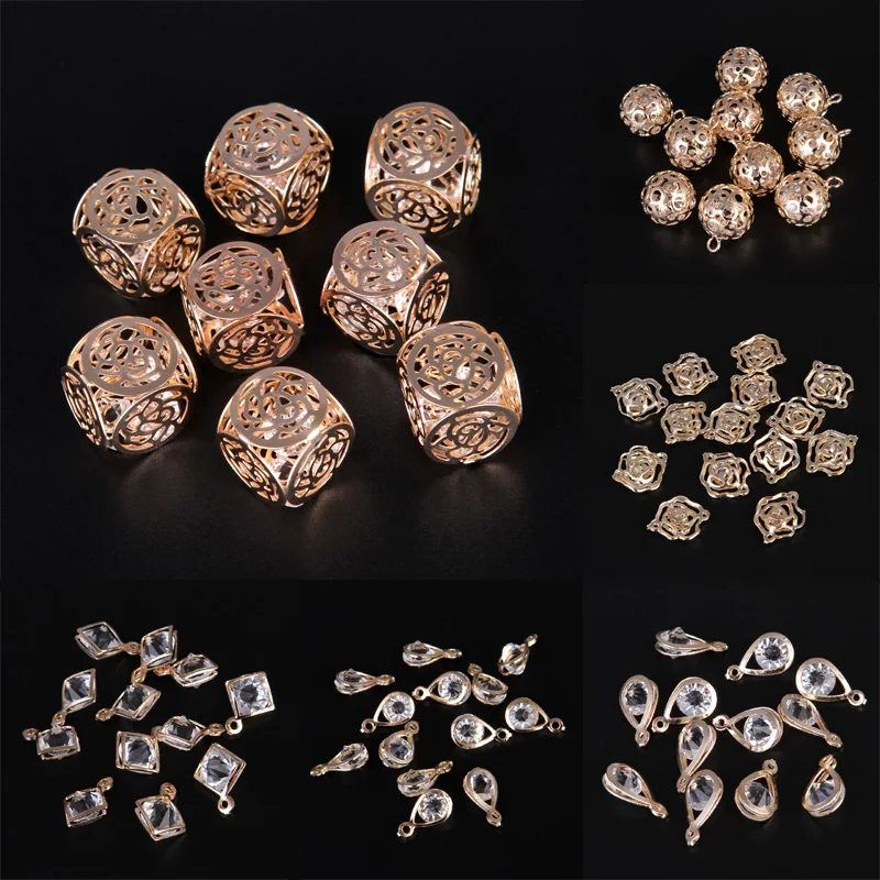 Модные аксессуары ручной работы золотистые Серебристые подвески из сплава с