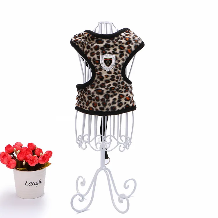 Модный леопардовый узор поводок для кошек собак дышащая сетчатая ткань