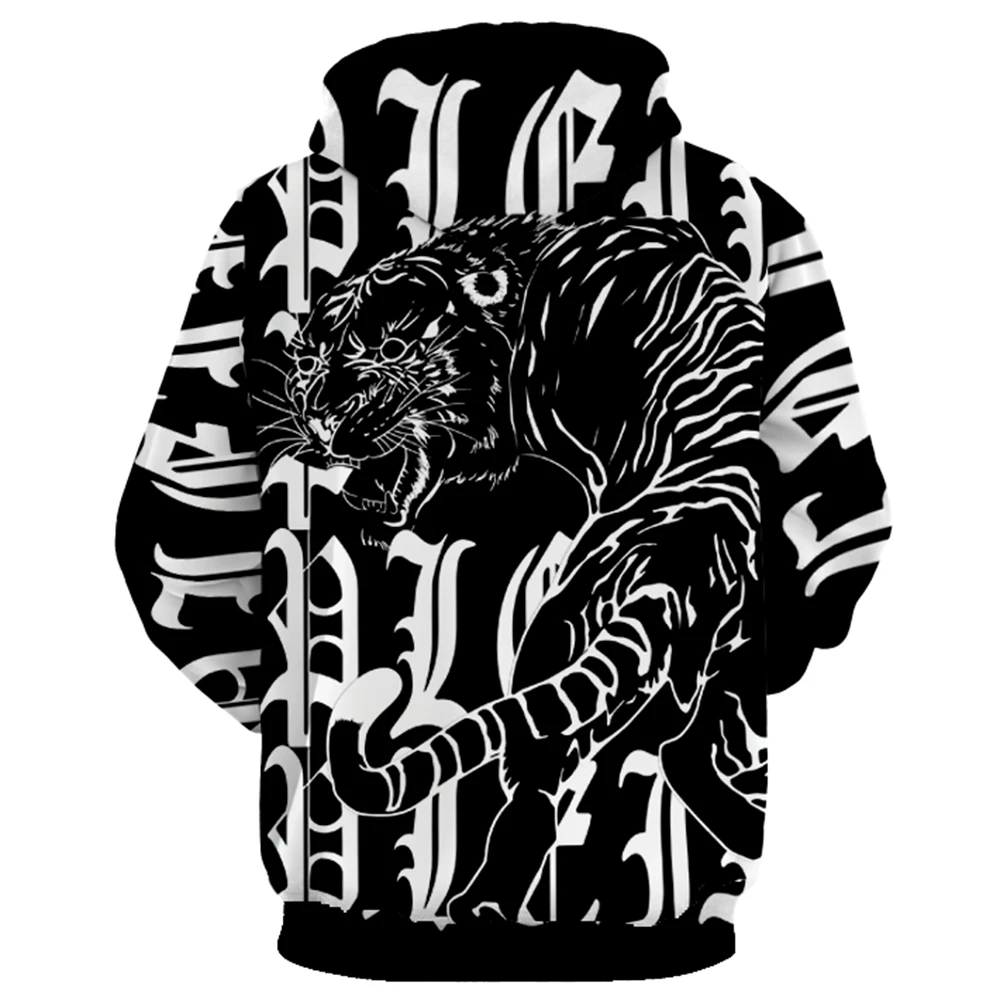 Мужские английские толстовки в полоску с карманом кенгуру Ревущие тигровые