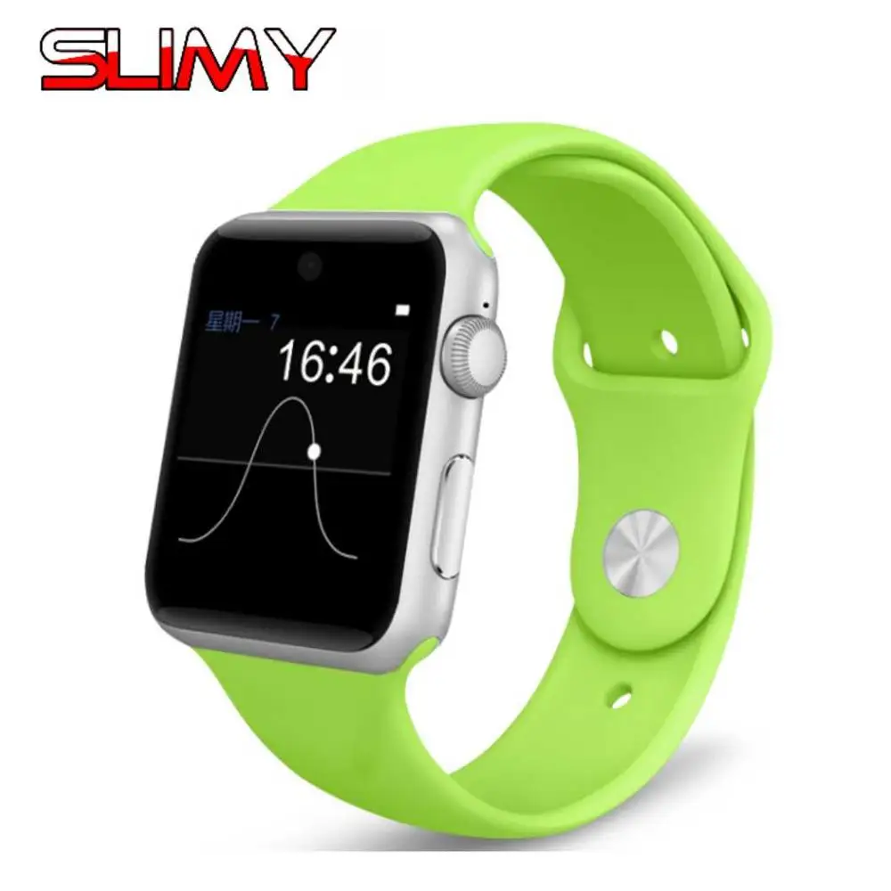 Зеленый Умные часы Slimy DM09 с Bluetooth для Apple Watch, беспроводные устройства, Поддержка 2G, sim-карты, умные часы для IOS, Android, телефон PK LF07 - Цвет: Зеленый