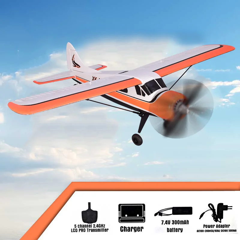 XK DHC-2 A600 2 4G 4CH бесщеточный 3D6G Системы RC Самолет 6 оси AB Glider пульт дистанционного