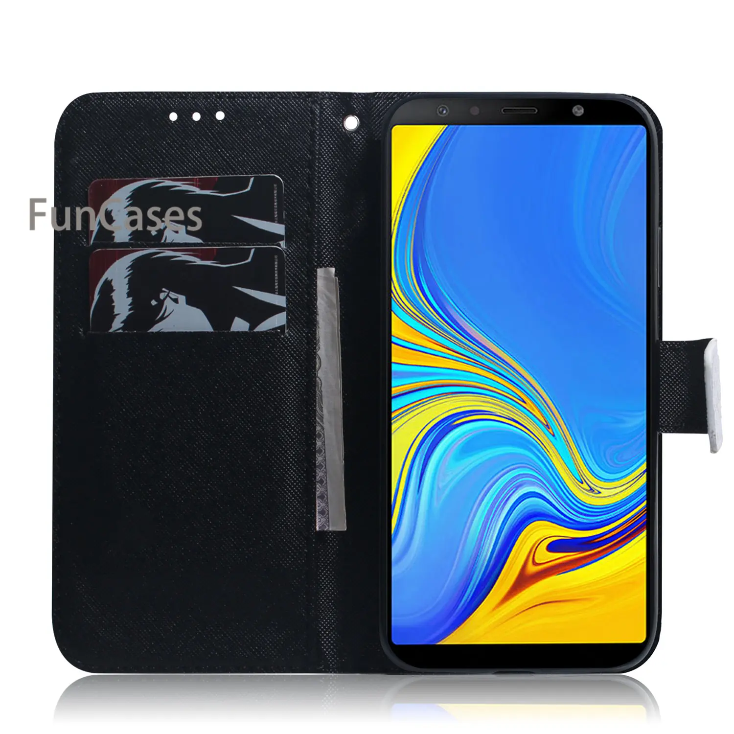 Чехол-книжка из искусственной кожи с изображением Льва для estojo samsung A750 чехол