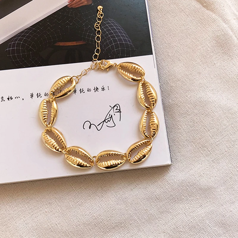 2018 модные популярные раковины Cowrie ракушки ювелирные изделия браслеты для женщин