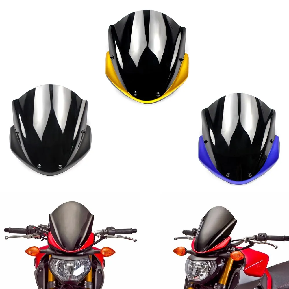 Для Yamaha FZ MT 09 2014 2015 2016 FZ09 MT09 ветрозащитная ветровое стекло с кронштейном Передняя