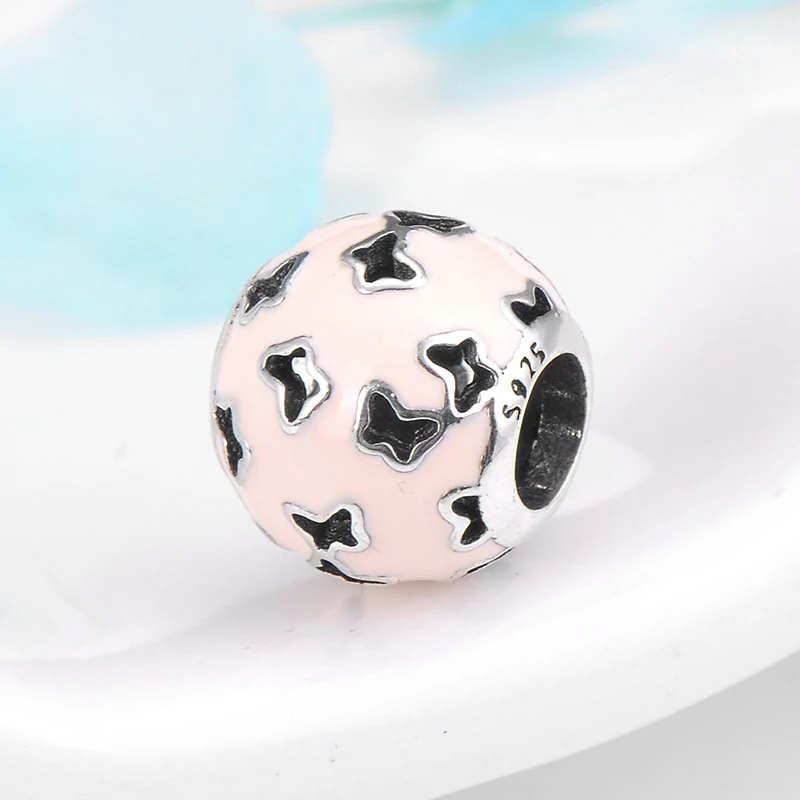 Настоящие подвески из стерлингового серебра 925 пробы с розовыми полыми