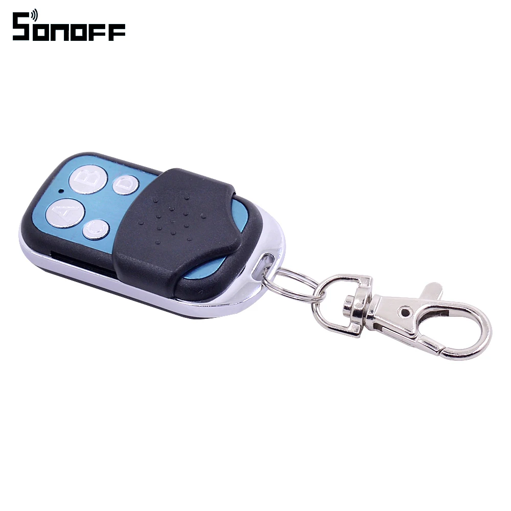 Интеллектуальный выключатель света Sonoff Управление ключ 433 МГц RF пульт Управление 4-канальный Беспроводной Smart RF Управление электрические ворота двери интеллектуальный пульт дистанционного управления брелок Управление;