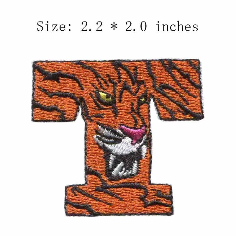 Нашивка С Вышивкой Tiger T шириной 2 дюйма для соревнований творчества рукоделия