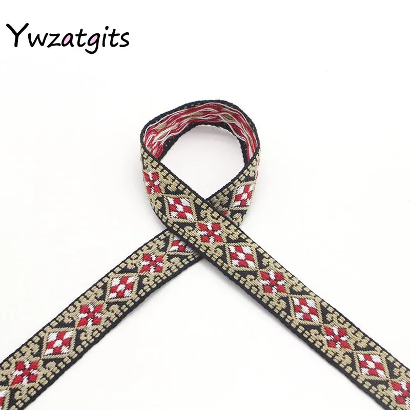 Ywzatgits 1 ярд/лот Этнические вышитые жаккардовые ленты отделка DIY для украшения ручной работы швейная одежда головные уборы YQ0701 - Цвет: Style 37 15mm