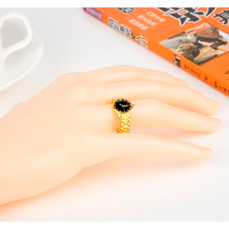

New Fashion Watch Ring Jewelry Metal Alloy Couple Lover Ring for Women Men Gift