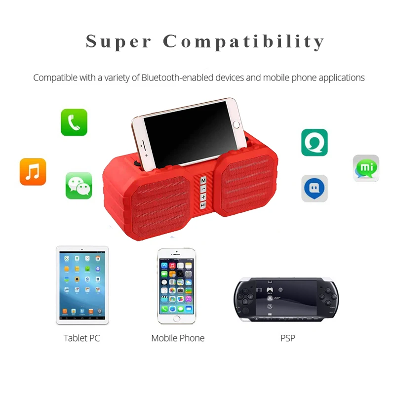 10 Вт Bluetooth динамик CD16 Портативная звуковая колонка SuperBass панель сабвуфера