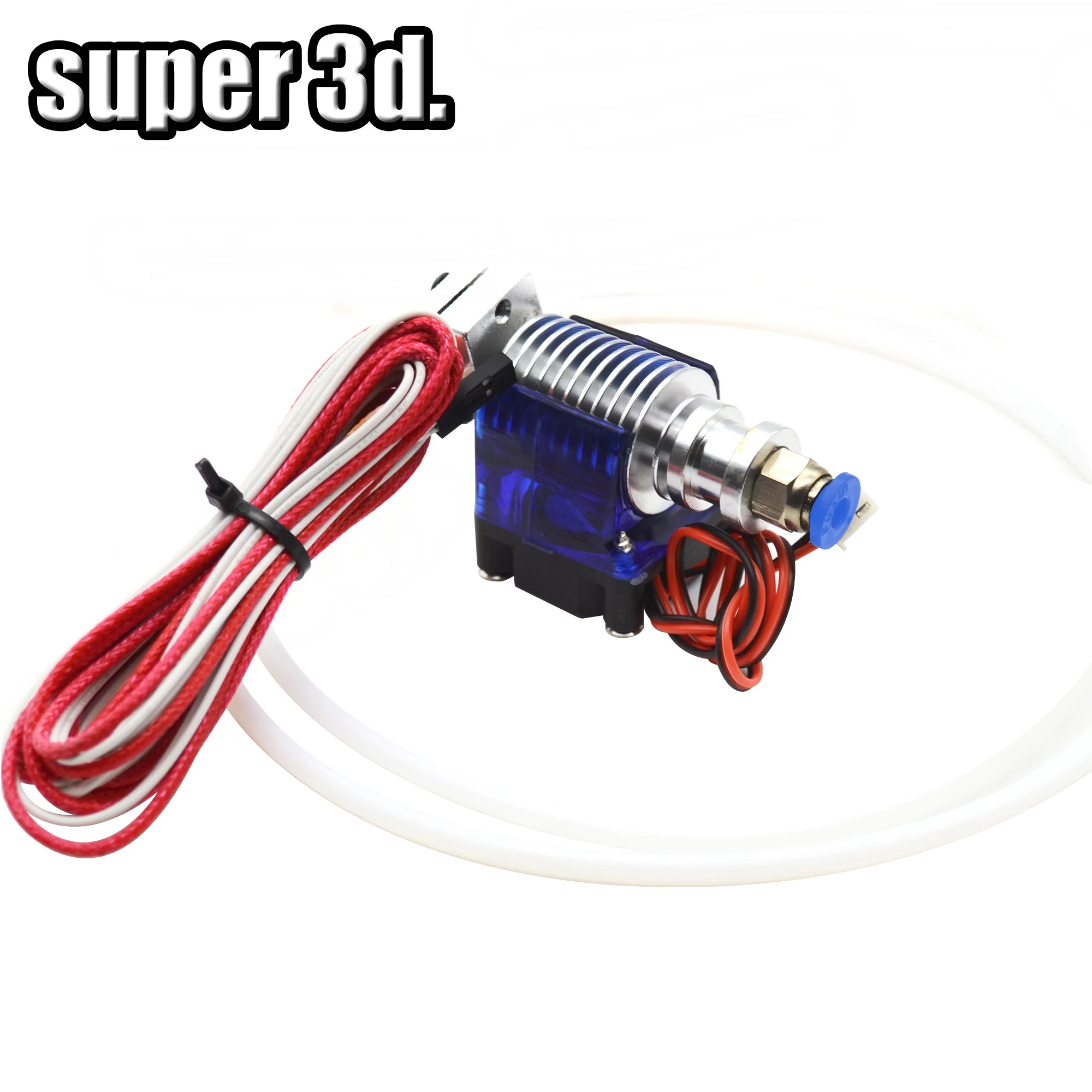 V6 j-головка Hotend12V/24 V 1,75 мм/3,00 мм дистанционный экструдер комплект цельнометаллический Метатель ОРТ 0,4 мм сопло с тефлоновой трубкой и охлаждающим вентилятором