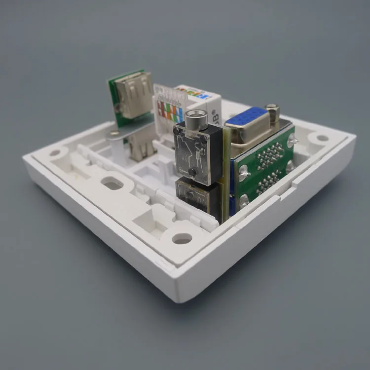 VGA 3 5 мм стерео аудио RJ45 и USB настенная пластина поддержка DIY|usb wall plate|wall platewall usb plate |