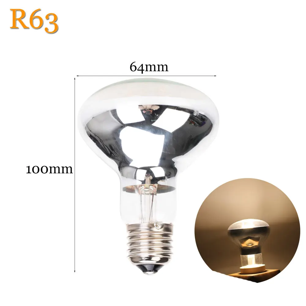 10 шт./лот E27 светодиодный лампы накаливания R50 R63 R80 3/4/5 Вт E14 светильник Edison светодиодный Замена лампы накаливания, 30 Вт, 40 Вт, 50 Вт, ручная сборка 220V