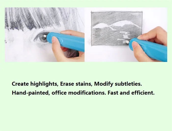 1pc Automatic Electric Pencil Eraser Writing Drawing Office School Supply Student Artist Stationery Children's Day Gift 4 Colors