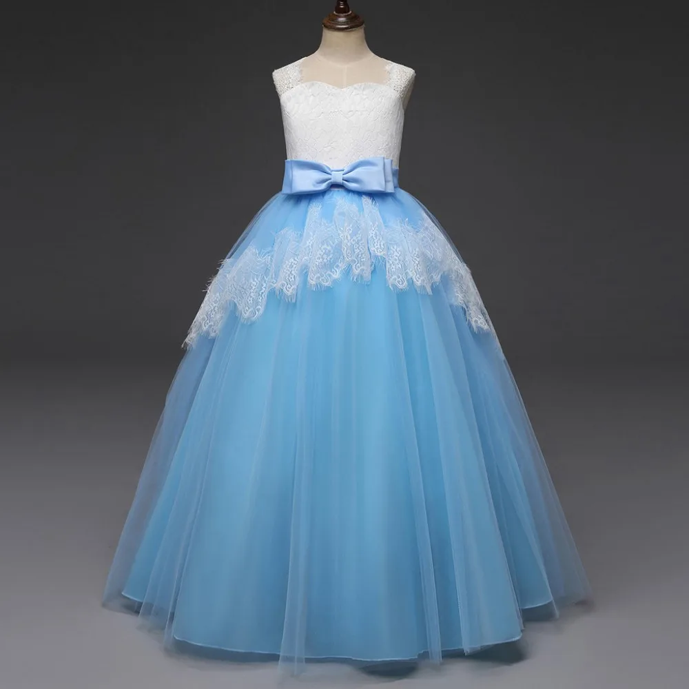 Детское летнее платье принцессы без рукавов с бантом 2019 | Детская одежда и обувь